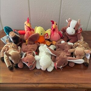 Farm and Woodland Animals Beanie Babies Bundle